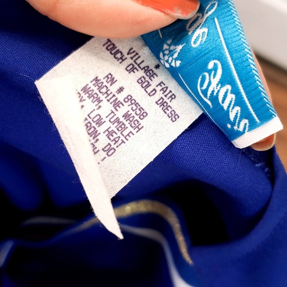 Vintage Village Fair Women's Blue Dress Size Small - Picture 2 of 9